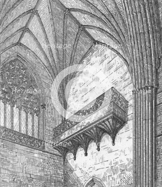 'Gallery, North Transept. Exeter Cathedral', 1847 . Creator: George Truefitt.
