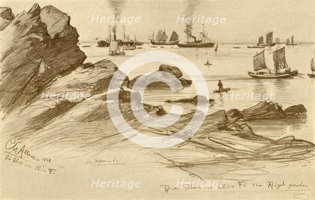 The roads at Chefoo seen from the hills, China, 1898. Creator: Christian Wilhelm Allers.