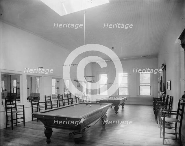 Alma Sanitarium, billiard room, Alma, Mich., between 1895 and 1910. Creator: Unknown.