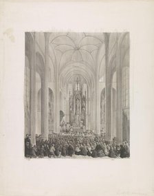 Consecration of the Roman Catholic Church in Overveen, 1856. Creator: Anon.