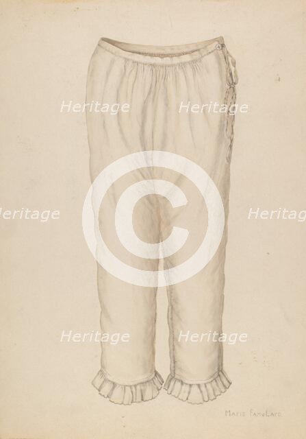 Pantalettes, c. 1938. Creator: Marie Famularo.