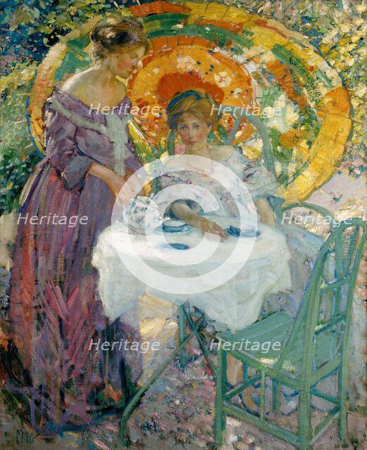 Afternoon Tea, 1910. Creator: Richard Emile Miller.