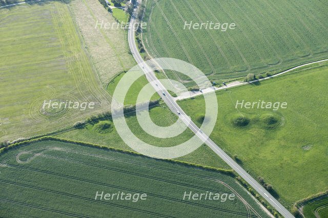 Overton Hill round barrow cemetery and The Sanctuary, Wiltshire, 2015. Creator: Historic England.
