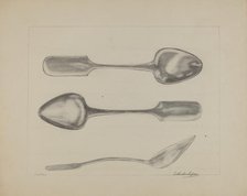Silver Tablespoon, 1935/1942. Creator: Columbus Simpson.