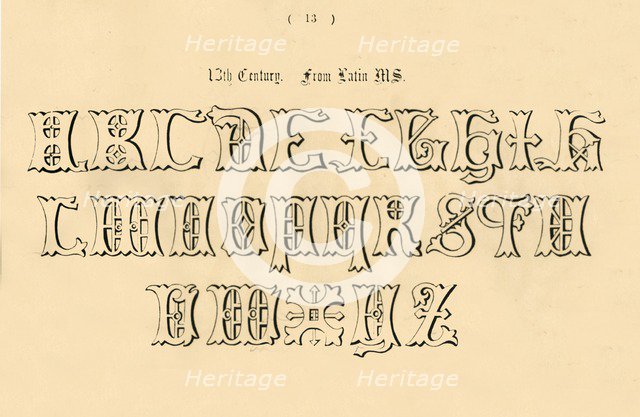 '13th Century. From Latin MS.', 1862. Artist: Unknown.