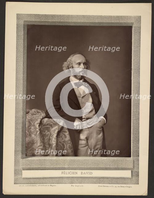 Félicién David, about 1870-1875. Creator: Bertall.