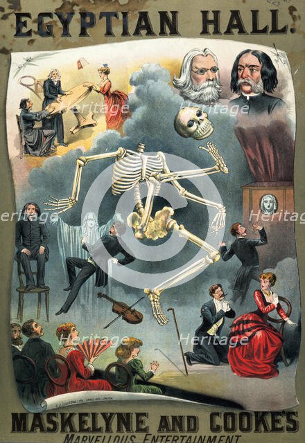 Poster advertising a conjuring act, c1885. Creator: Dangerfield.