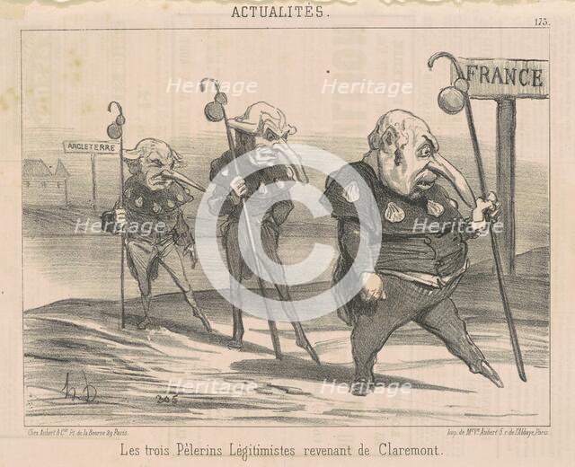 Le trois légitimistes ... revenant de Claremont, 19th century. Creator: Honore Daumier.