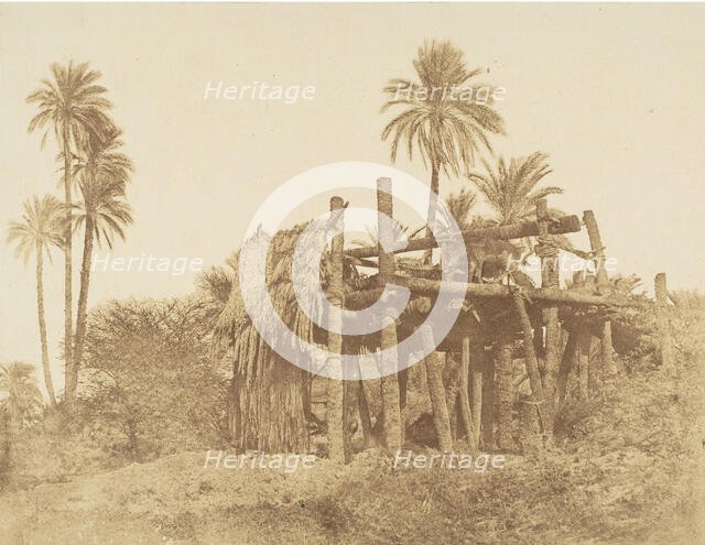 Nubian Sakkieh, or Water Wheel, ca. 1856. Creator: Attributed to Robert Murray.