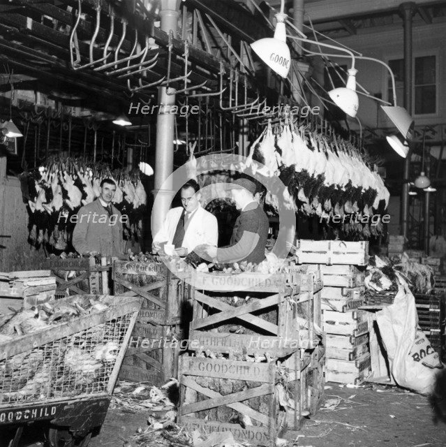 Christmas Turkeys, London, 1957. Artist: Henry Grant