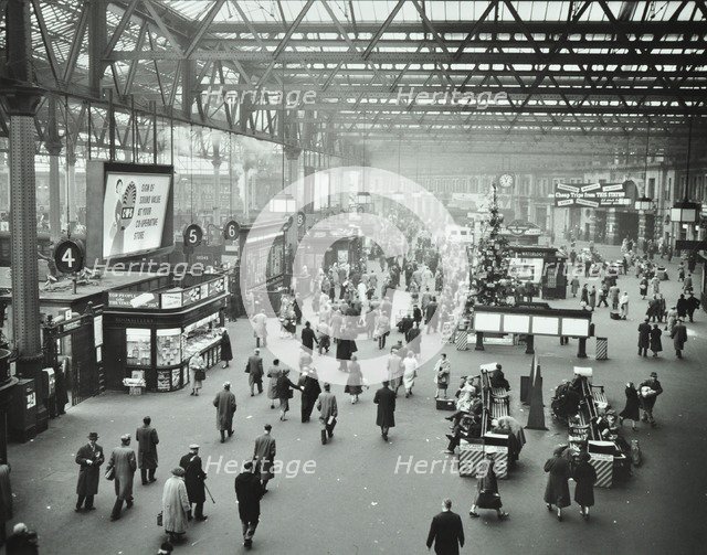 Waterloo Station, Lambeth, London, 1960. Artist: Unknown.
