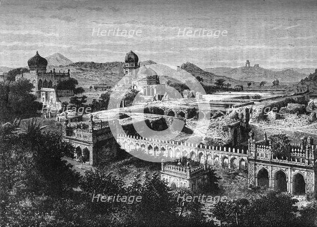 'The Royal Necropolis at Golconda, Hyderabad (Decan)', c1891. Creator: James Grant.