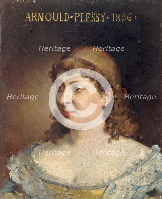 Portrait de Jeanne-Sylvanie Arnould-Plessy (1819-1897), sociétaire de la Comédie-..., c1836-1897. Creator: Edouard Toudouze.