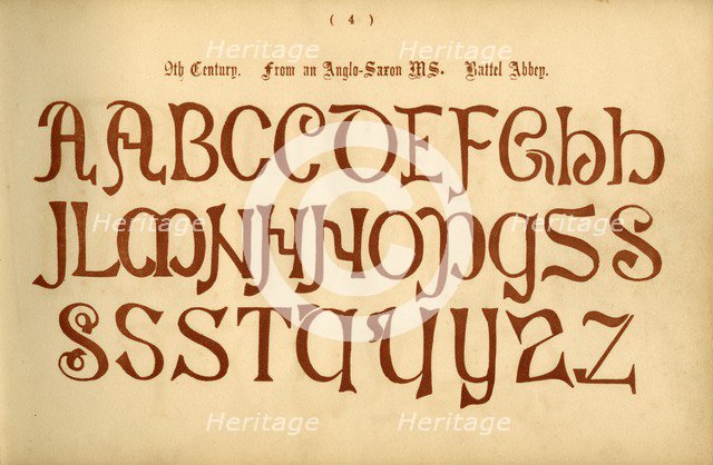 '9th Century. From an Anglo-Saxon MS. Battel Abbey', 1862. Artist: Unknown.