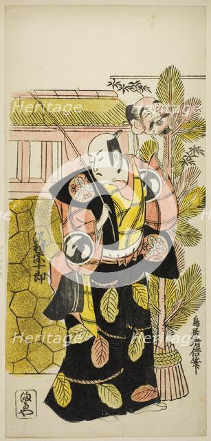 The Actor Sawamura Sojuro I as Ebisu in the play "Suehiro Eho Soga," performed at the..., 1729. Creator: Torii Kiyomasu.