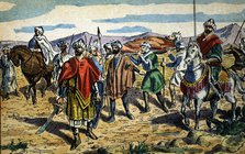 Catalañazor Battle (1002) between the Christian army of the kingdoms of Castile, León and Navarre…