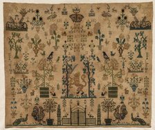 Sampler Fragment, 1813. Creator: Unknown.