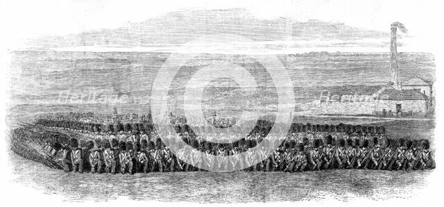 Square of the First Battalion of Grenadier Guards, to which, brigaded with the 36th Regiment...1861. Creator: Unknown.