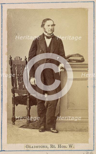 William Ewart Gladstone, 1863. Creator: Caldesi, Blanford & Co..