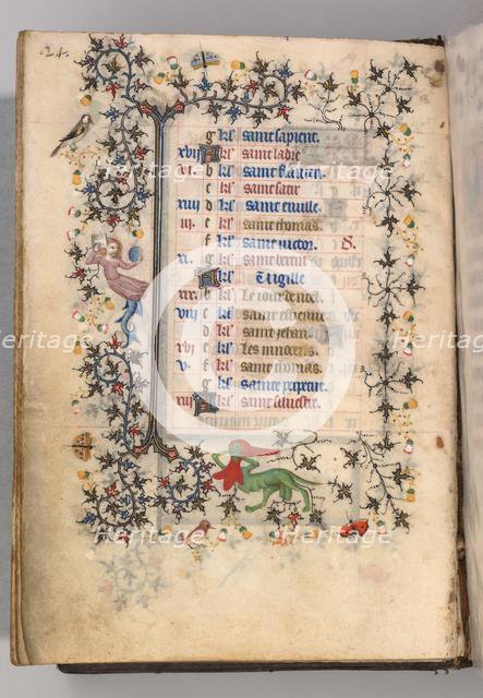 Hours of Charles the Noble, King of Navarre (1361-1425): fol. 12v, December, c. 1405. Creator: Master of the Brussels Initials and Associates (French).
