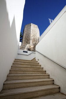 Steps leading up to Tavira Castle, Tavira, Portugal, 2009. Artist: Samuel Magal