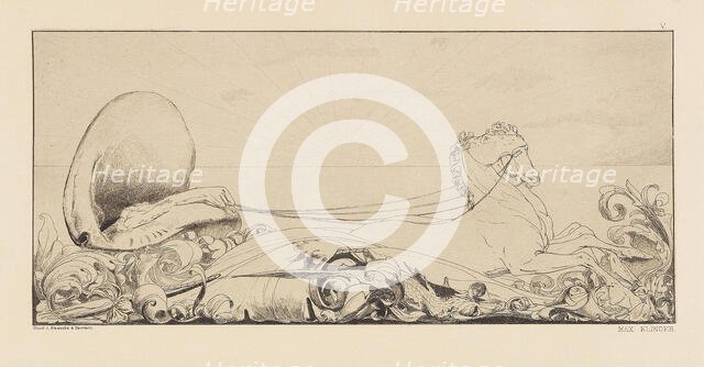 Opus VI, from Paraphrase on the Finding of a Glove, 1881. Creator: Klinger, Max (1857-1920).