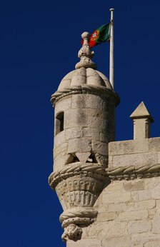 Belém Tower (Tower of Belém), Lisbon, Portugal, 16th century, 2008. Architectural detail. Creator: Unknown.