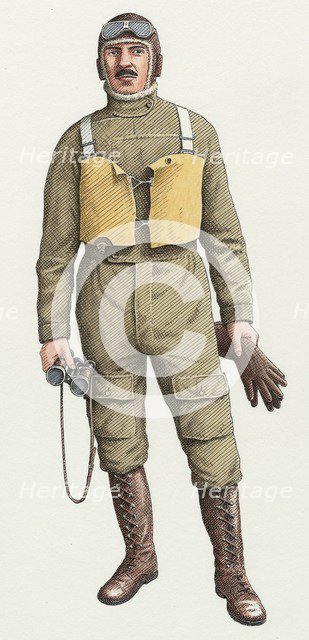 First World War flying boat pilot. Artist: Nick Hardcastle.