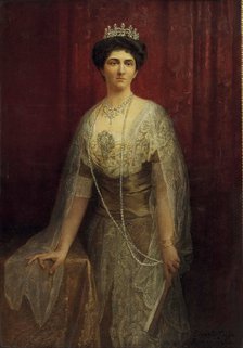 Portrait of Princess Elena of Montenegro (1873-1952), Queen of Italy, 1913.