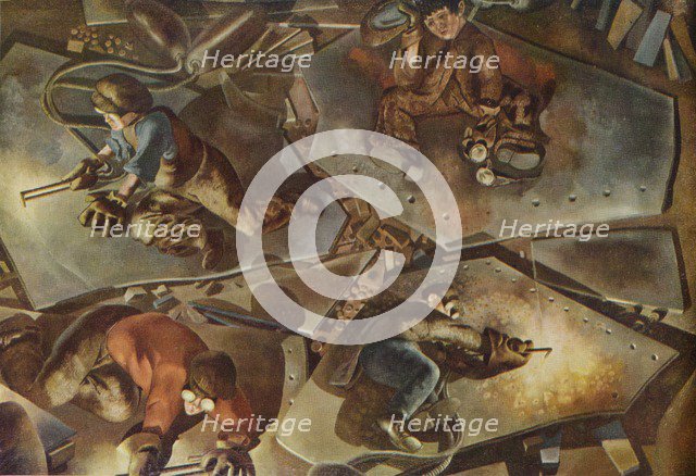'Building on the Clyde: Burners', 1940. Artist: Stanley Spencer.