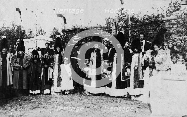 Yakuts on a holiday, late 19th cent - early 20th cent. Creator: I Popov.