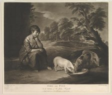 Girl and Pigs, 1783. Creator: Richard Earlom.