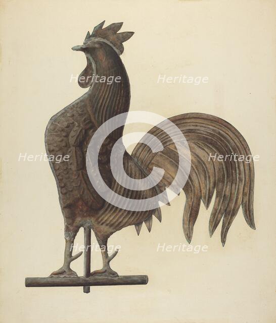 Weather Vane - Cock, c. 1938. Creator: Selma Sandler.
