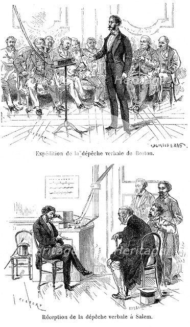 Alexander Graham Bell (1847-1922), Scottish-born American inventor, 1877 (1883). Artist: Unknown