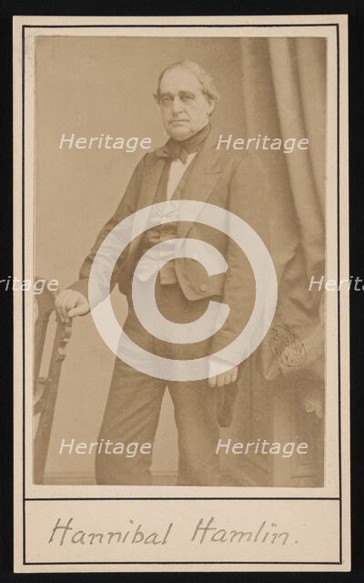 Portrait of Hannibal Hamlin (1809-1891), 1857. Creator: Brady's National Photographic Portrait Galleries.