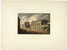 Temple of Fortuna Virilis, plate thirty-four from the Ruins of Rome, published January 1, 1797. Creator: Matthew Dubourg.