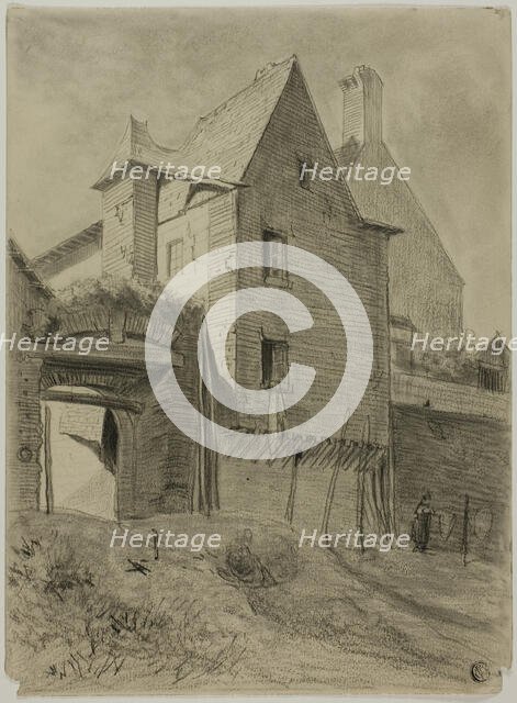 Remnant of Old Castle Incorporated in Farm, n.d. Creator: Unknown.