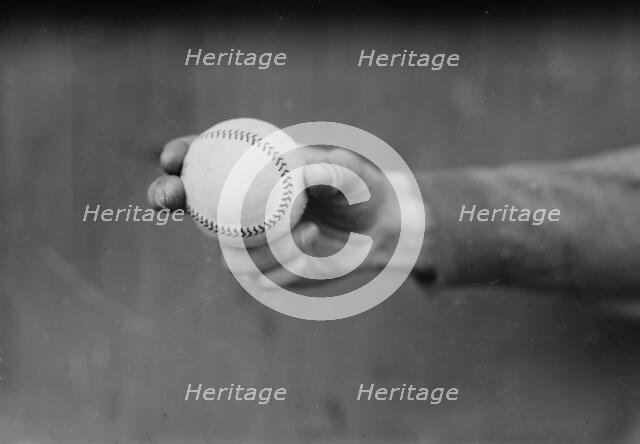 Dick Rudolph's grip on ball, Boston NL (baseball), 1914. Creator: Bain News Service.