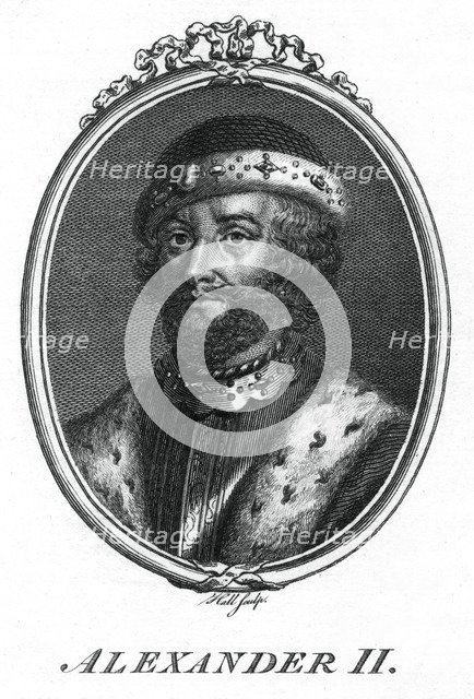 Alexander II, King of Scotland.Artist: Hall