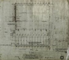 Brunswick Balke Collender Company Factory Building, Chicago, Illinois, First Floor Plan, 1891. Creator: Adler & Sullivan.