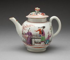 Teapot, Worcester, c. 1765. Creator: Royal Worcester.