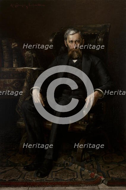 Portrait of Adam Asnyk, 1886. Creator: Aleksy Strazynski.