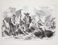 California gold diggers, a scene from actual life at the mines. Creator: Andrew, John (1815-1875).