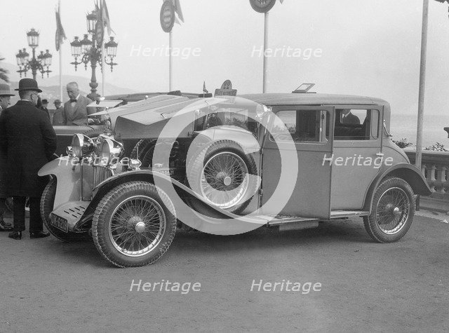 Sunbeam of LV Cozens, Monte Carlo Rally, 1929. Artist: Bill Brunell.