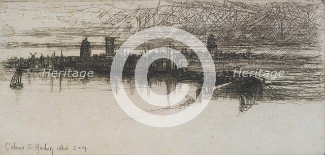 Little Calais Pier, 1865. Creator: Francis Seymour Haden.