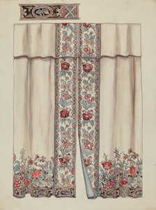 Curtains, c. 1937. Creator: Lillian Causey.