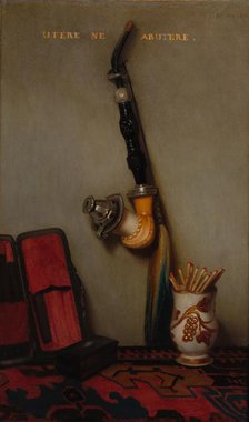 Still Life with Pipe and Matches, 1858. Creator: Alexandre-Gabriel Decamps (French, 1803-1860).