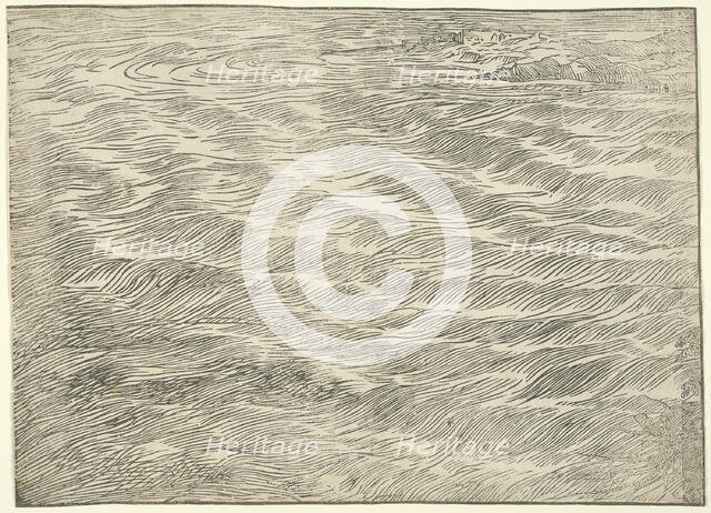 The Submersion of Pharaoh's Army in the Red Sea, c. 1515, printed 1549. Creator: Unknown.