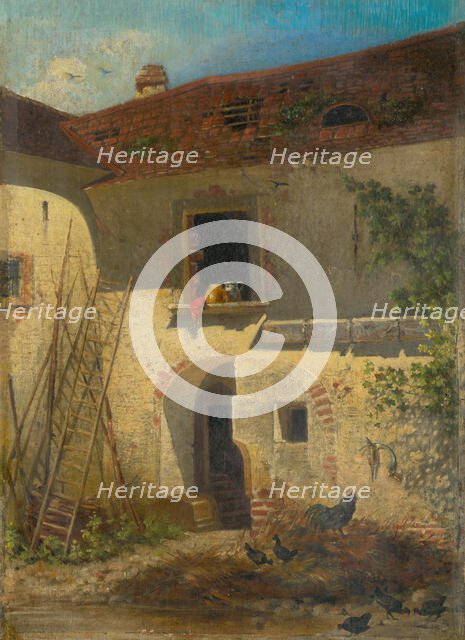 Old farmyard in Jur, after 1860. Creator: Friedrich Carl von Scheidlin.