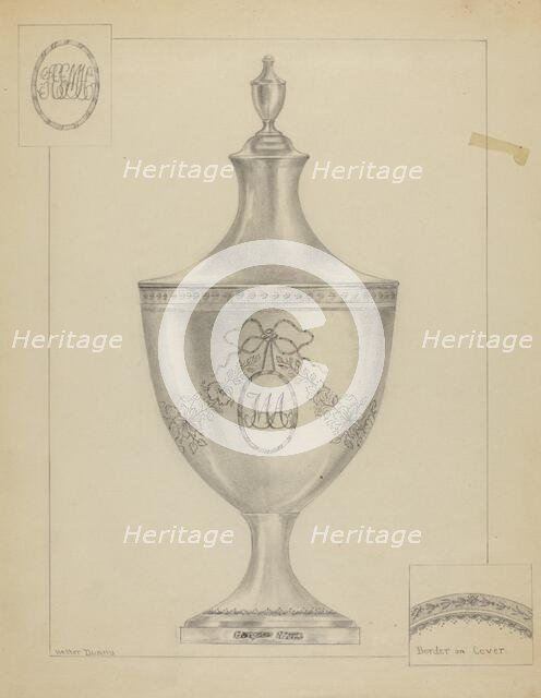 Silver Sugar Bowl, c. 1937. Creator: Hester Duany.